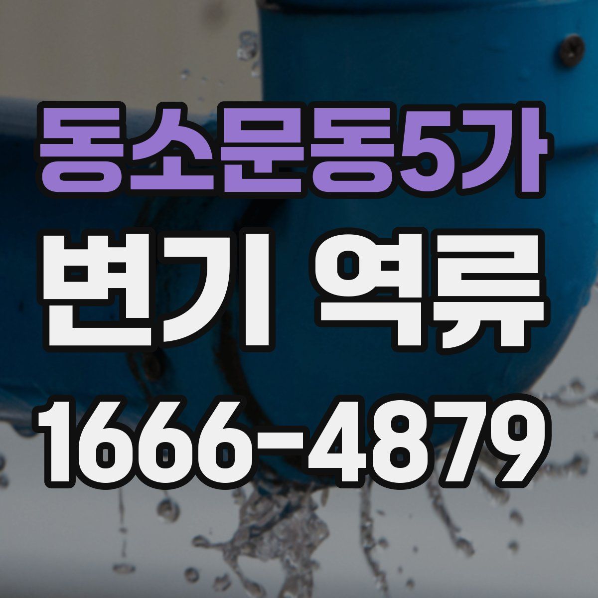 동소문동5가 변기 역류