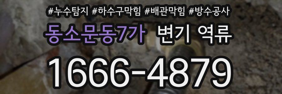 동소문동7가 변기 역류