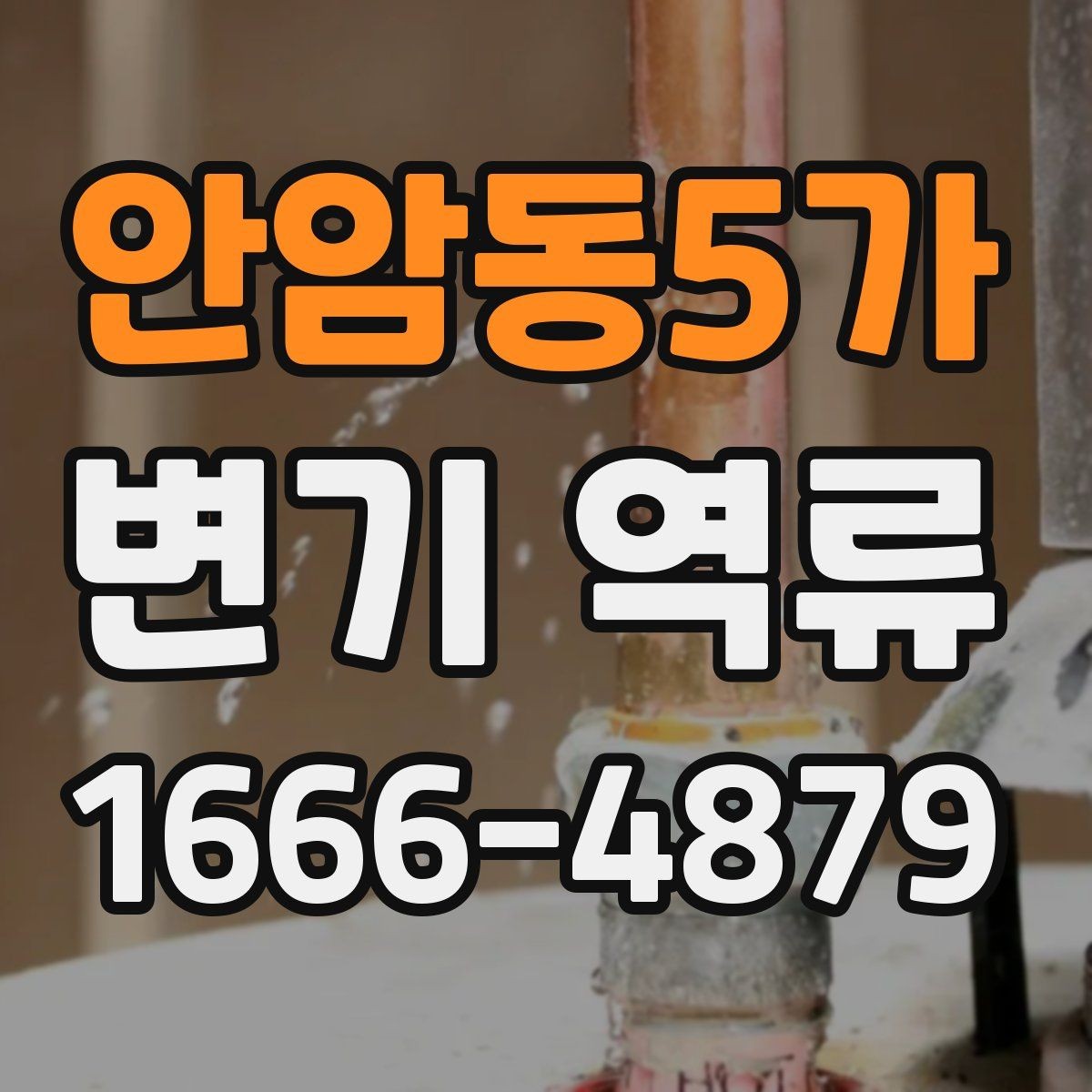 안암동5가 변기 역류 물 사용 직후 소리가 달라졌다면