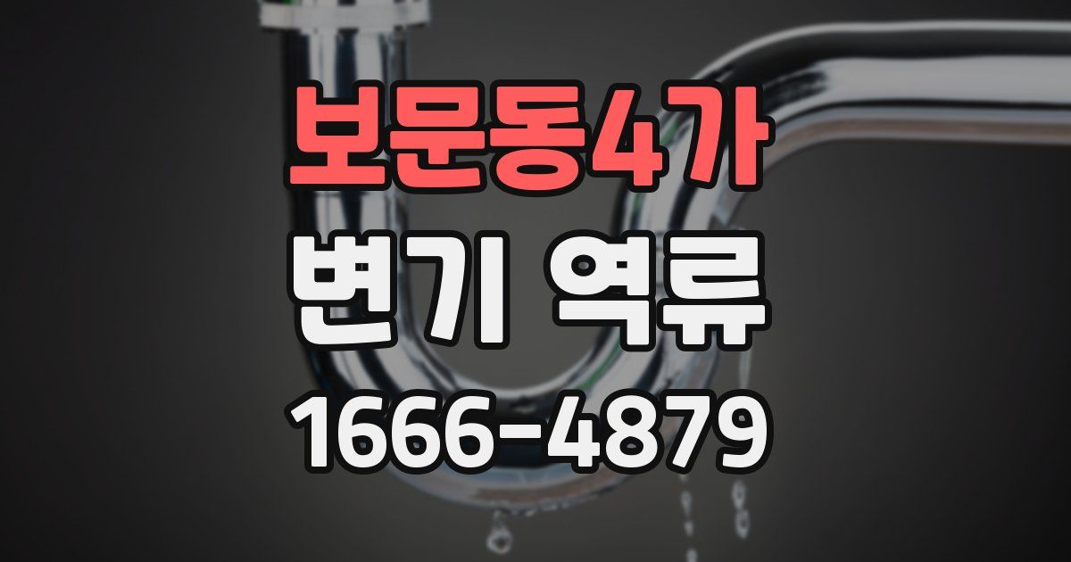 보문동4가 변기 역류