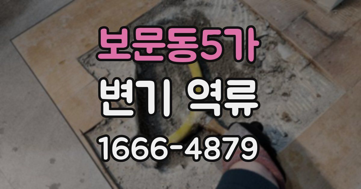 보문동5가 변기 역류