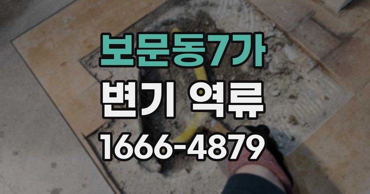보문동7가 변기 역류