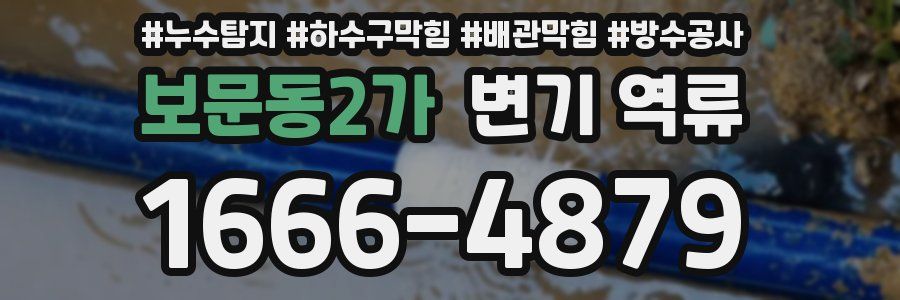 보문동2가 변기 역류