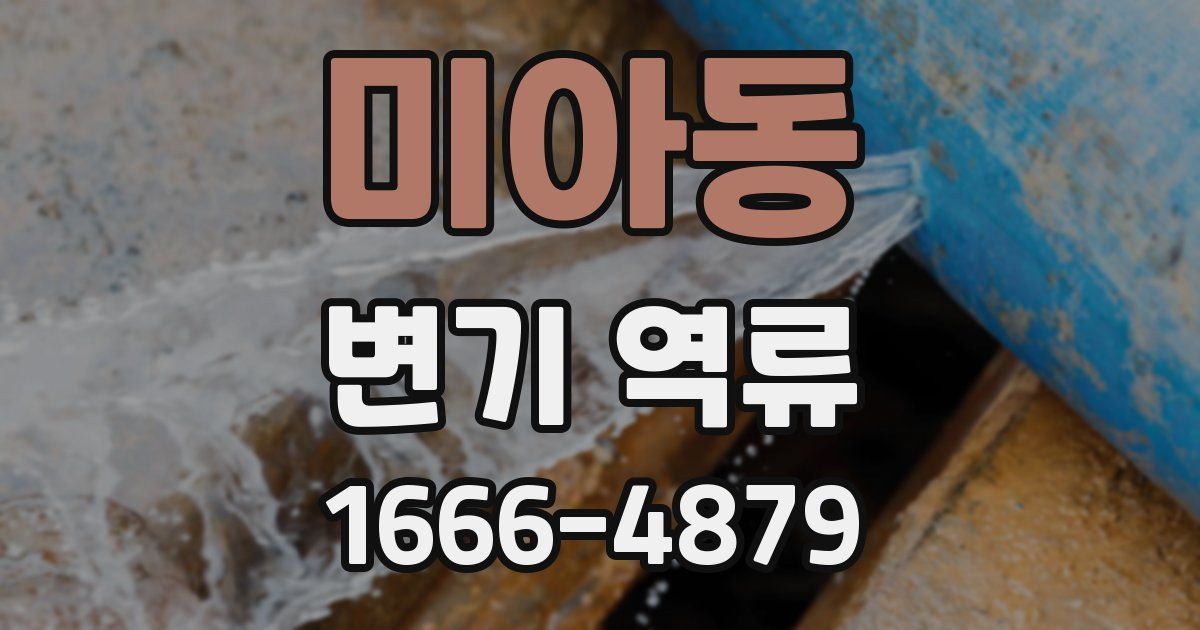 미아동 변기 역류