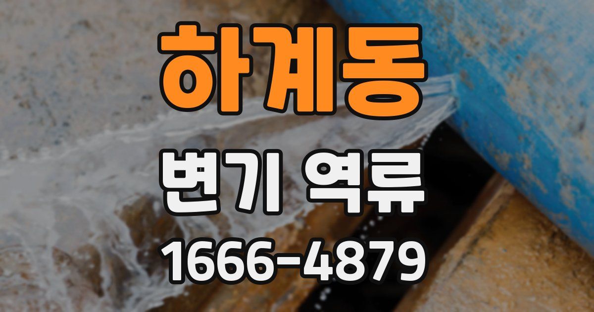 하계동 변기 역류