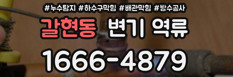 갈현동 변기 역류