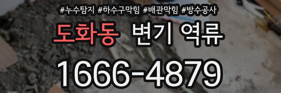 도화동 변기 역류