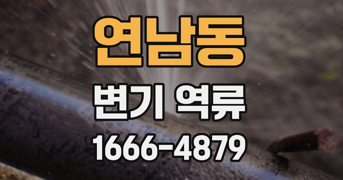 연남동 변기 역류