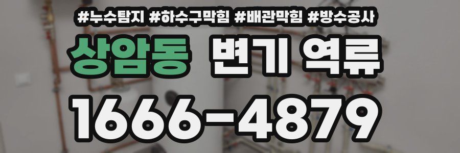 상암동 변기 역류