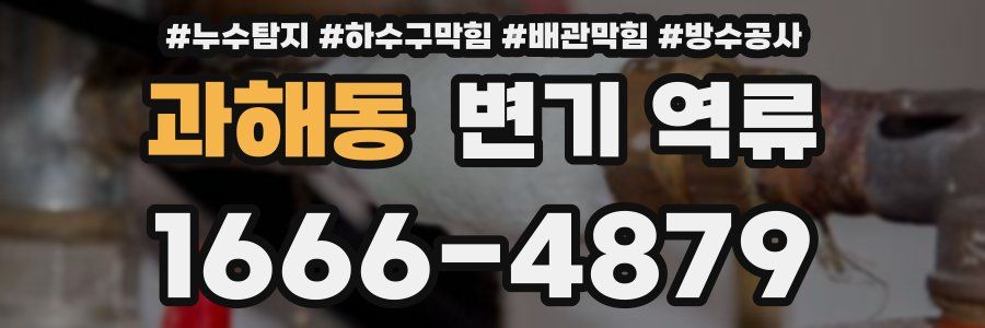과해동 변기 역류