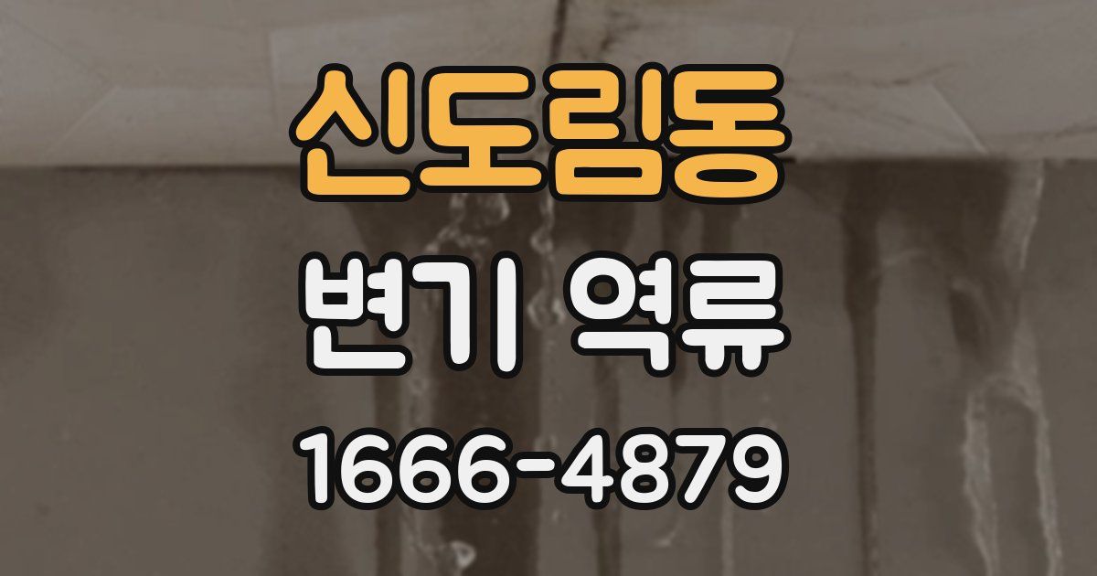 신도림동 변기 역류