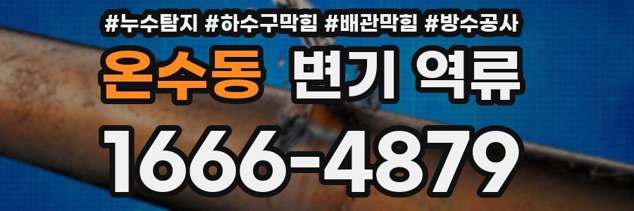 온수동 변기 역류