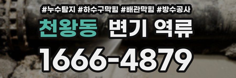 천왕동 변기 역류