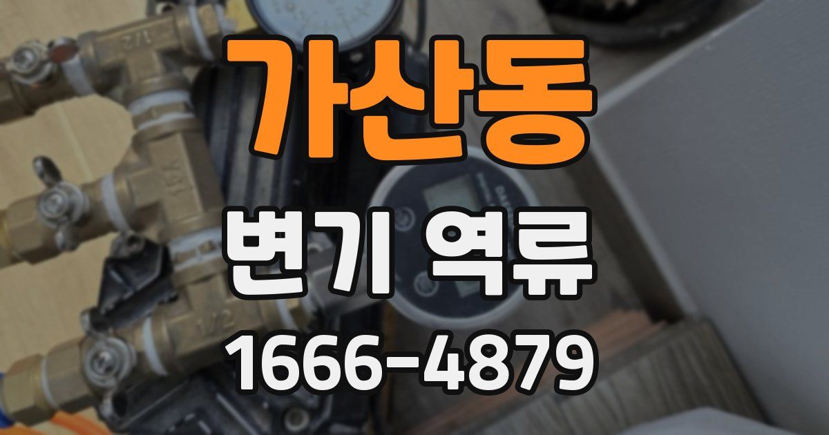 가산동 변기 역류