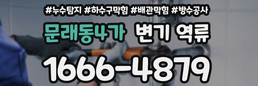 문래동4가 변기 역류