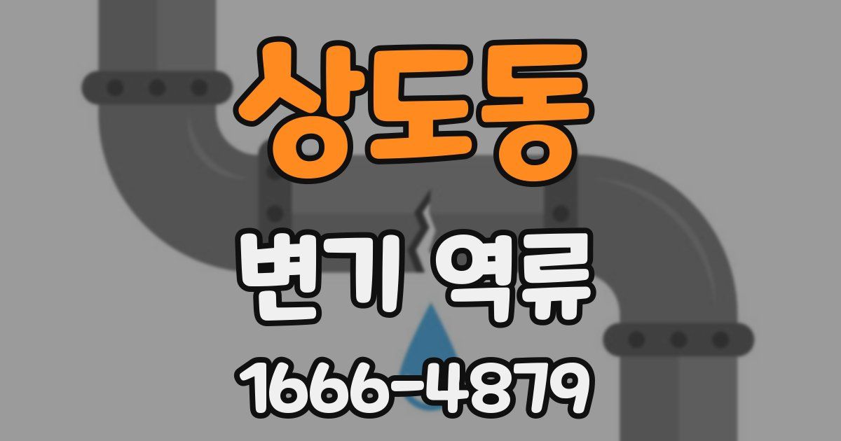 상도동 변기 역류