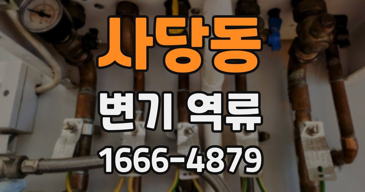 사당동 변기 역류