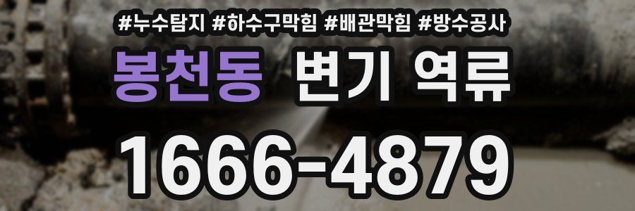 봉천동 변기 역류