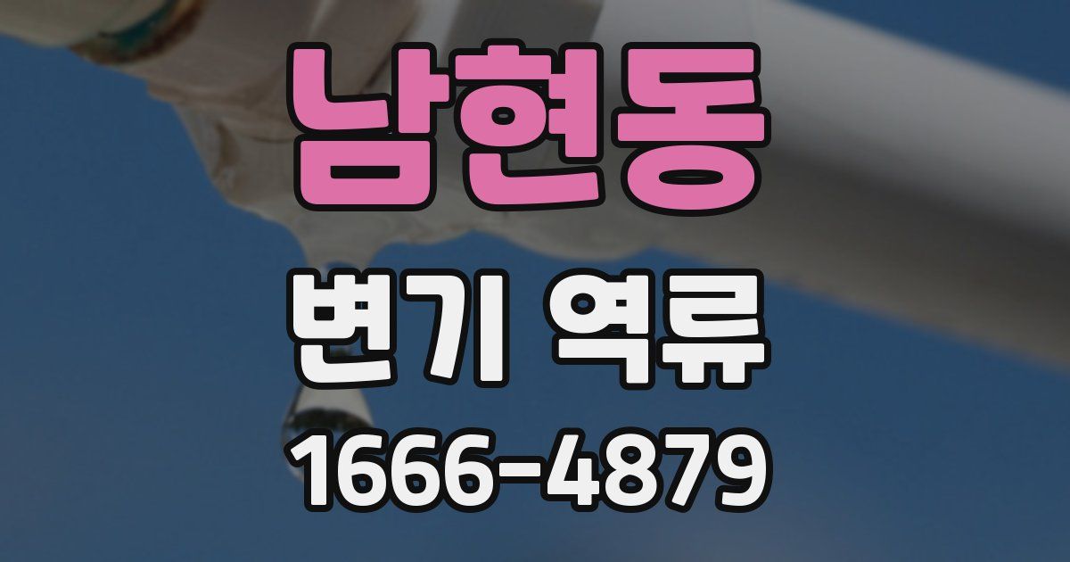 남현동 변기 역류