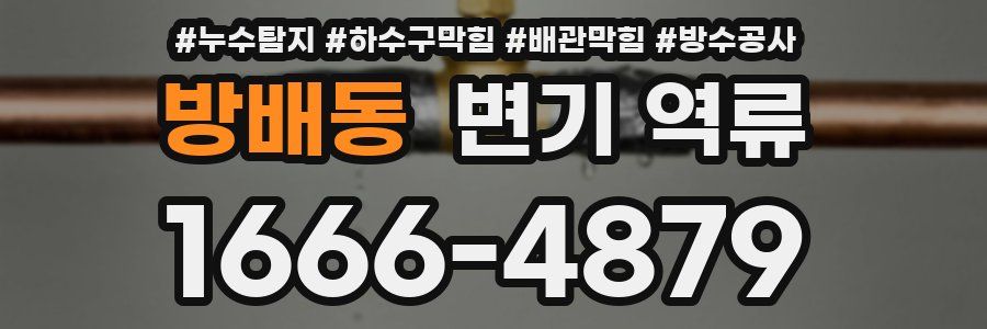 방배동 변기 역류