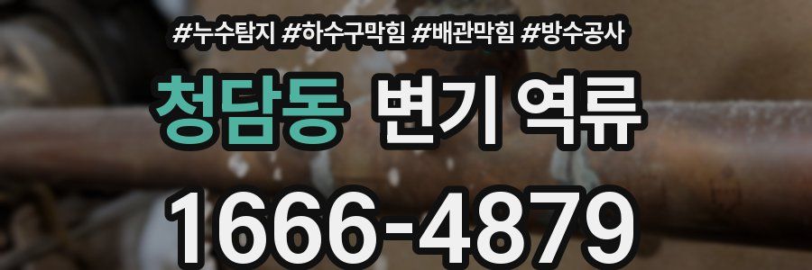 청담동 변기 역류