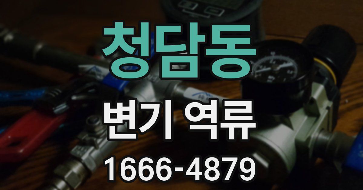 청담동 변기 역류