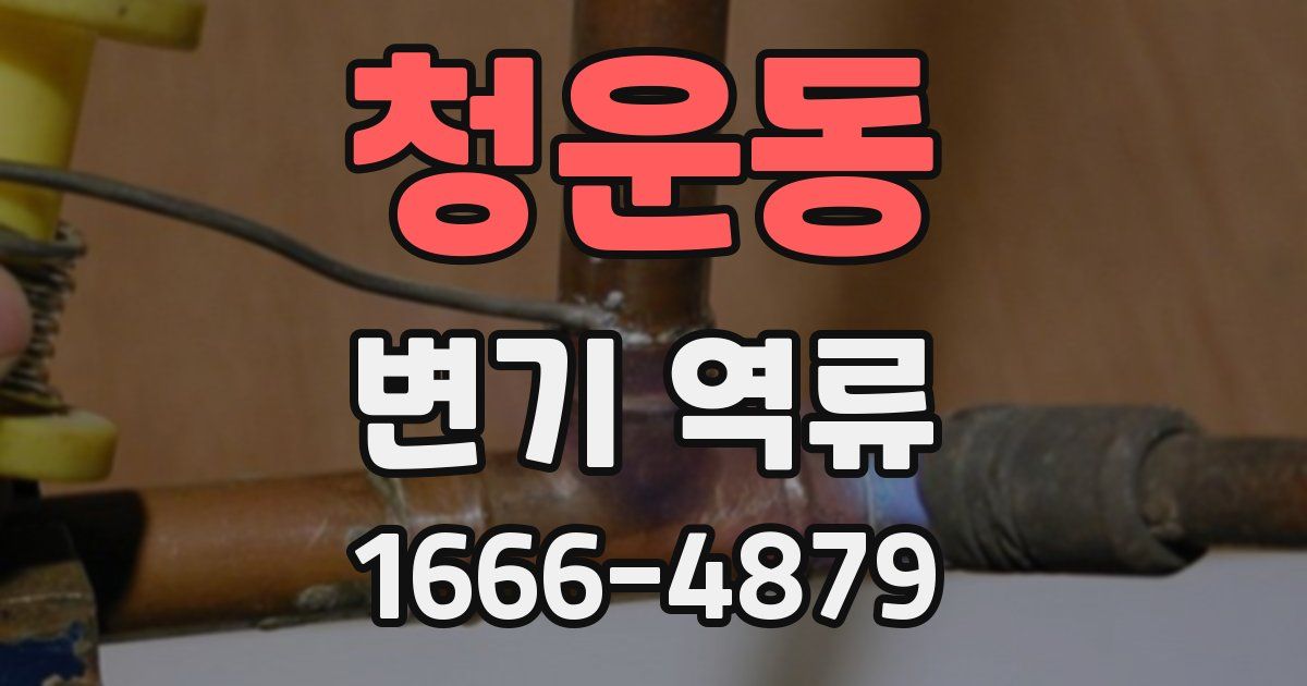 청운동 변기 역류