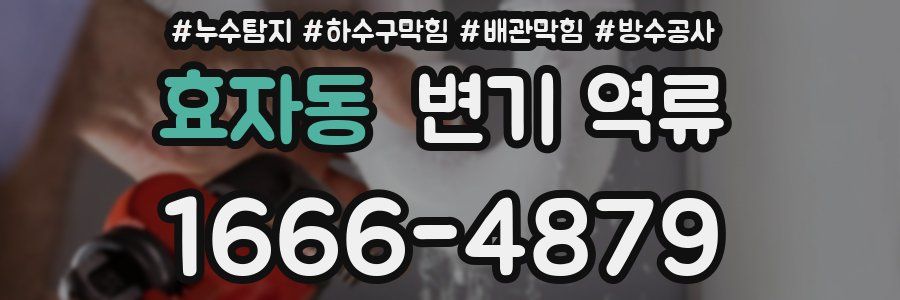 효자동 변기 역류