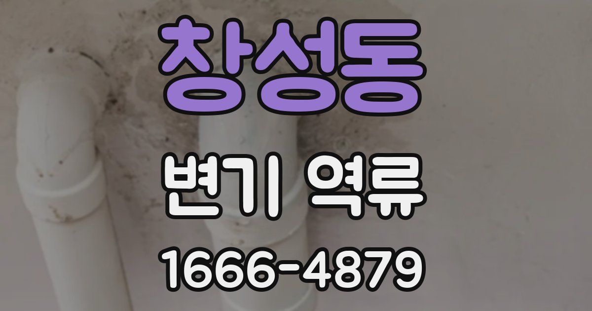창성동 변기 역류