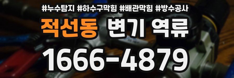 적선동 변기 역류