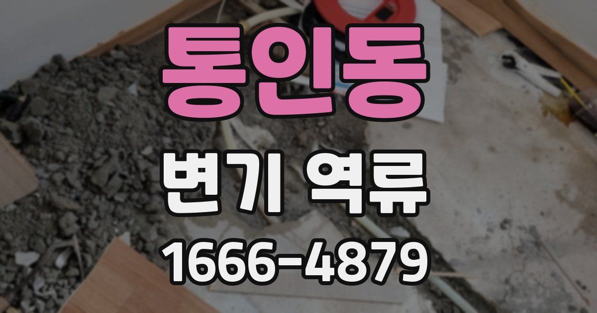 통인동 변기 역류