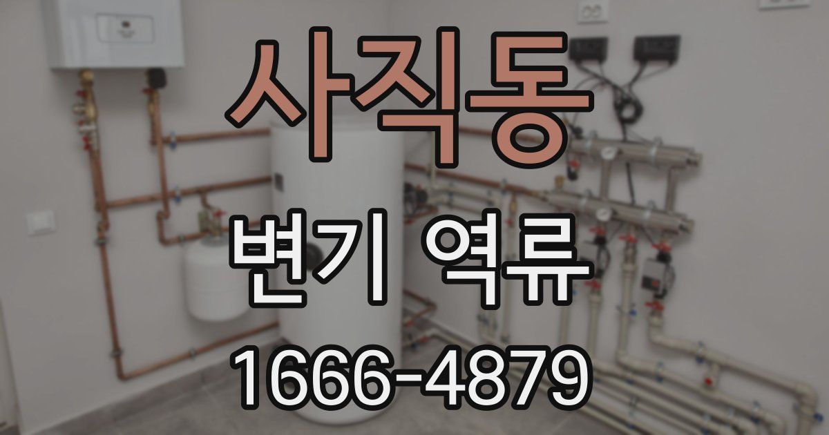 사직동 변기 역류