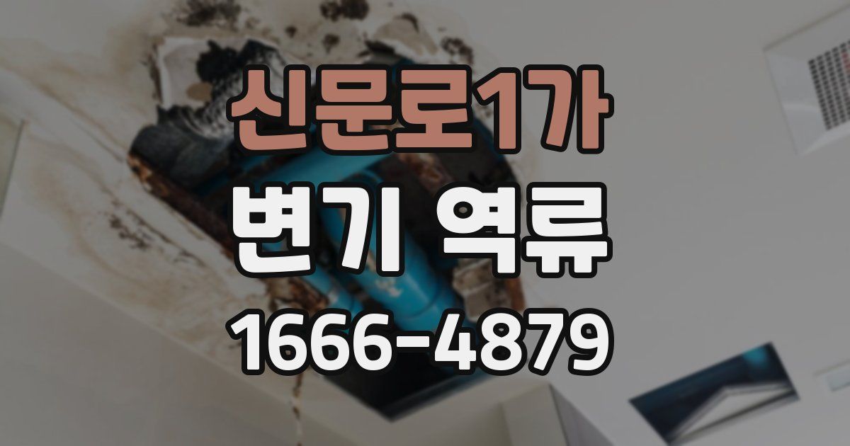 신문로1가 변기 역류