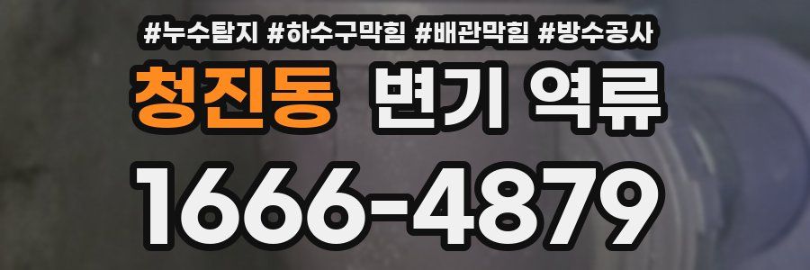 청진동 변기 역류
