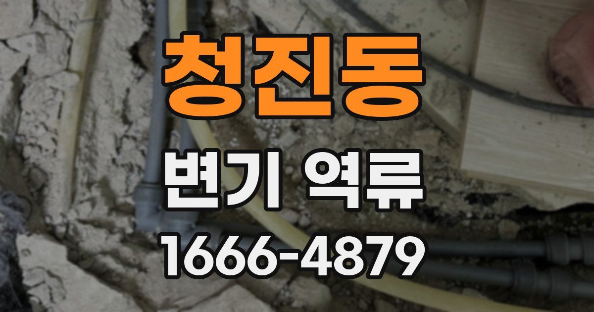 청진동 변기 역류
