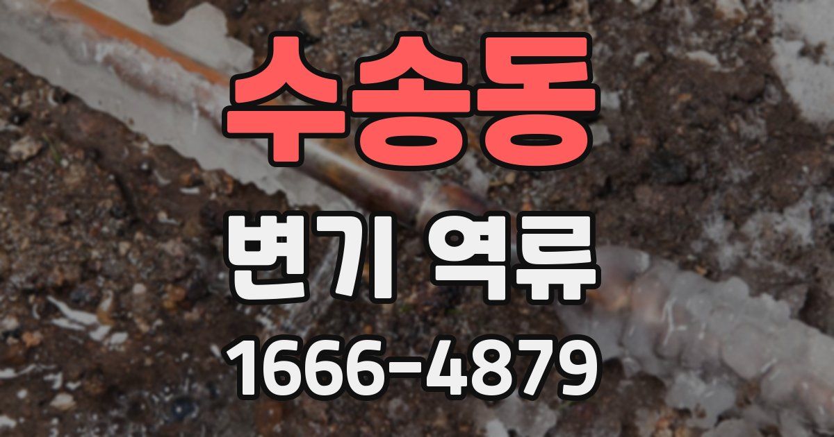 수송동 변기 역류