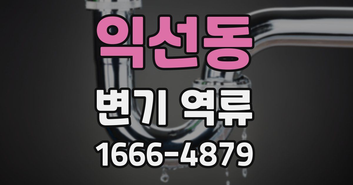 익선동 변기 역류