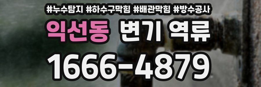 익선동 변기 역류