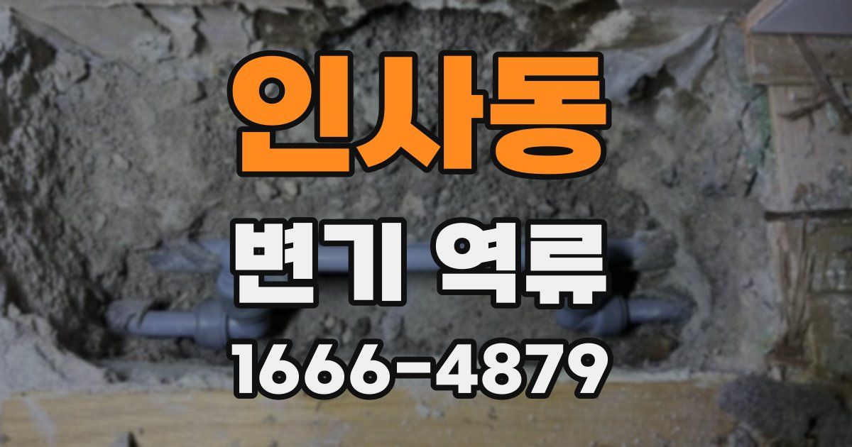 인사동 변기 역류