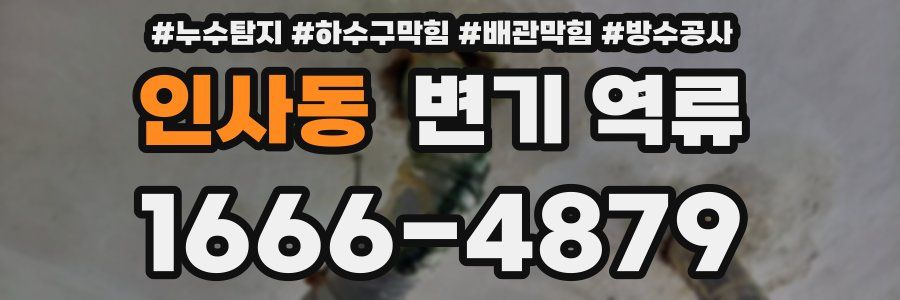 인사동 변기 역류