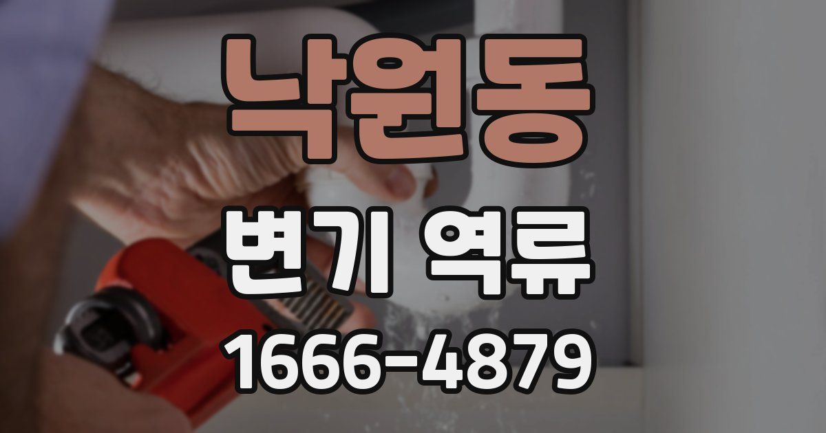낙원동 변기 역류
