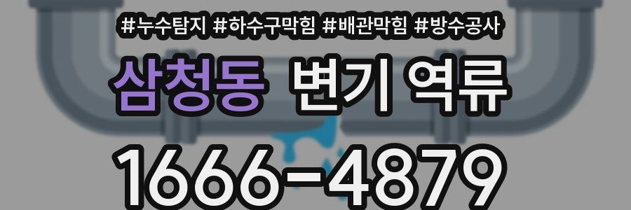 삼청동 변기 역류