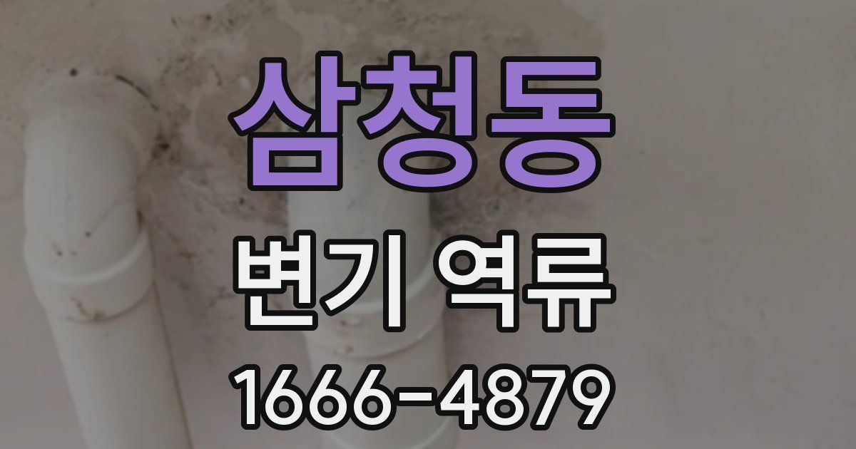 삼청동 변기 역류