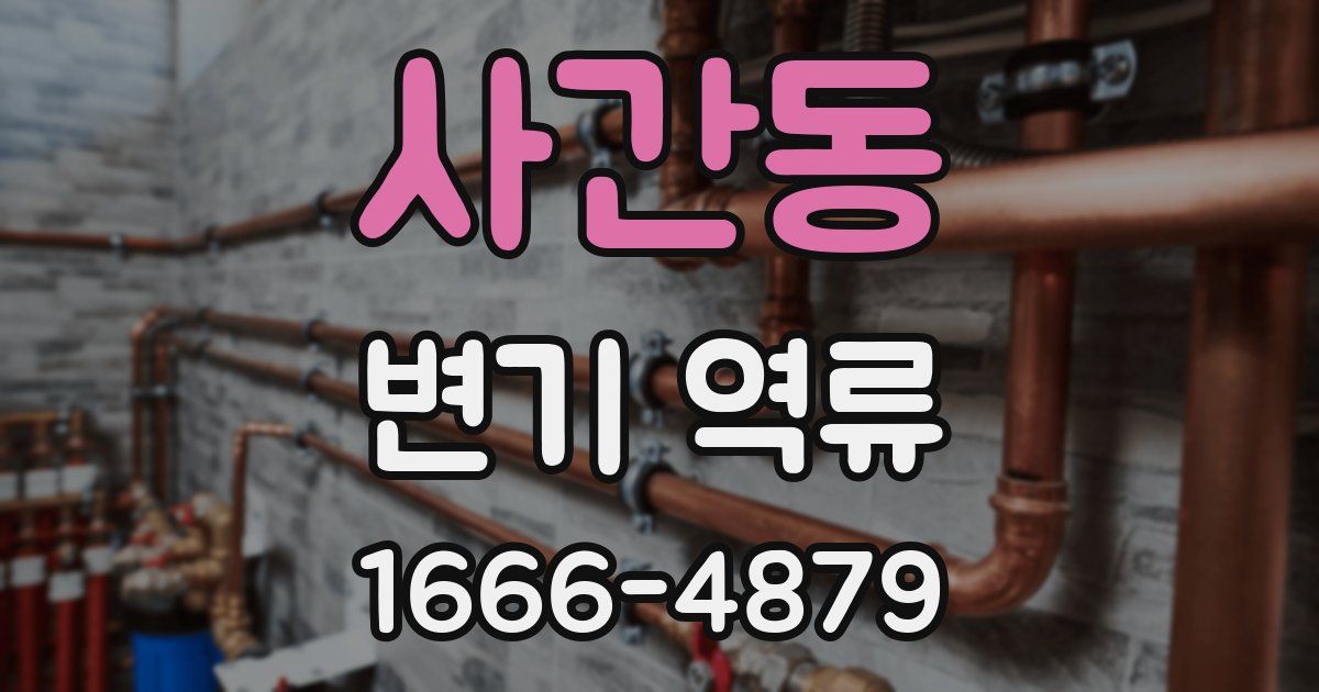 사간동 변기 역류