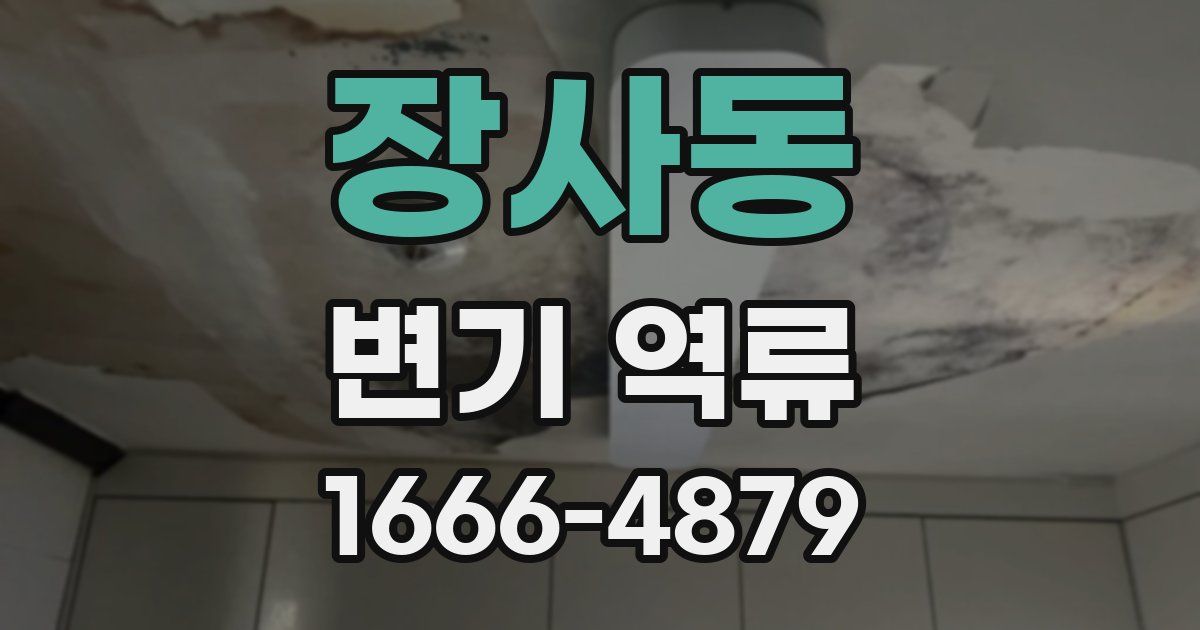 장사동 변기 역류