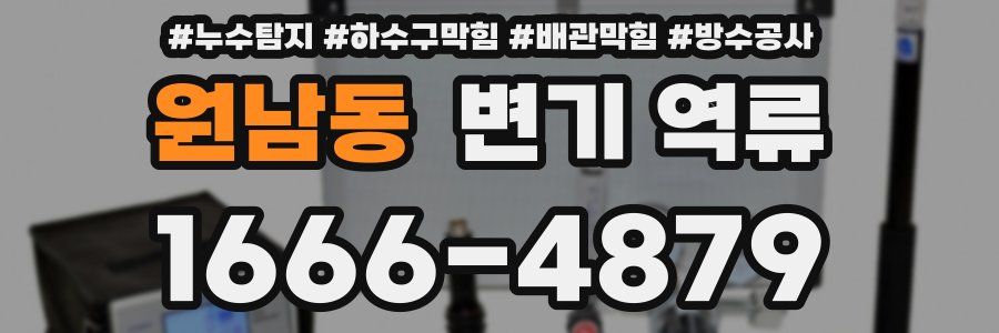 원남동 변기 역류