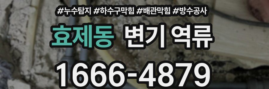 효제동 변기 역류