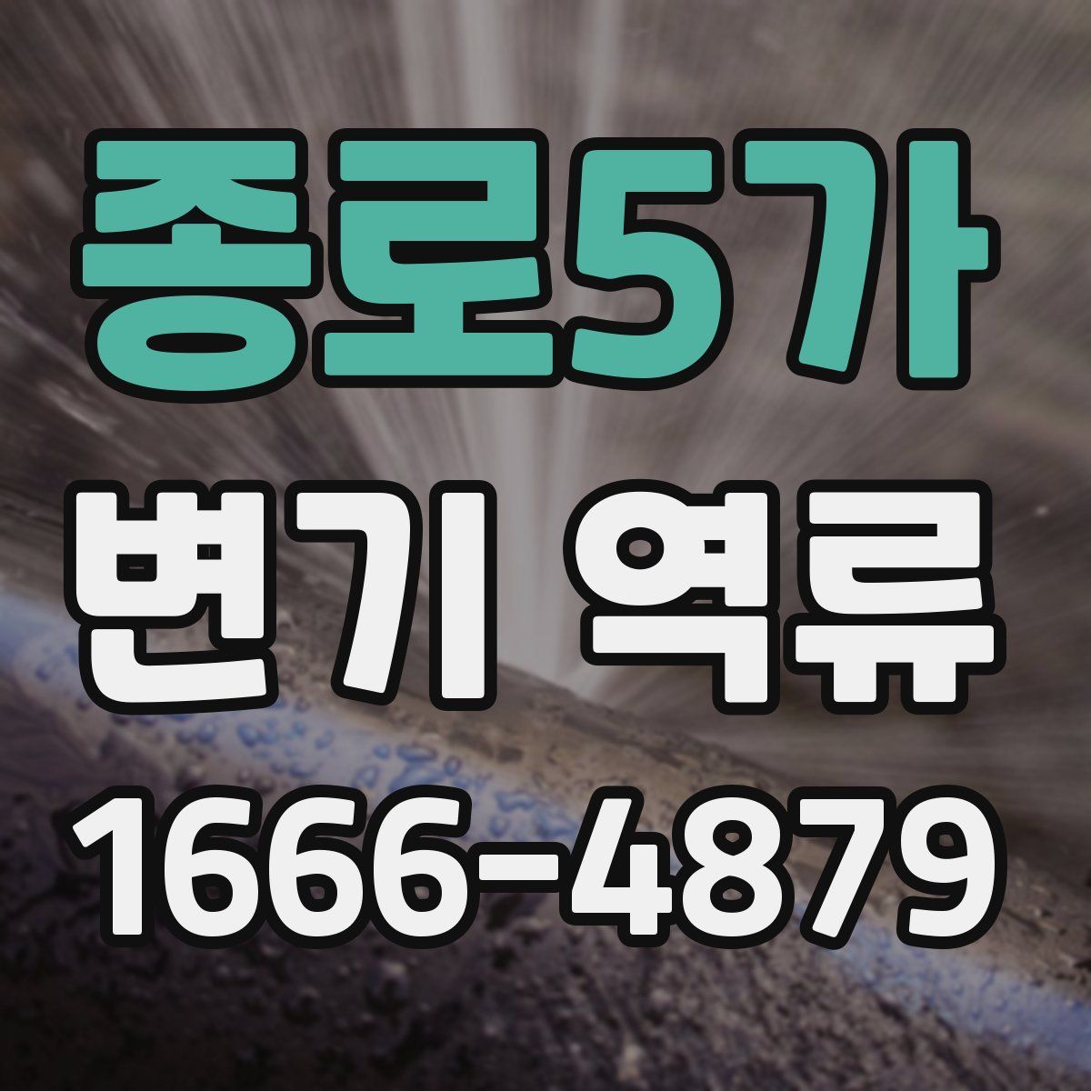 종로5가 변기 역류