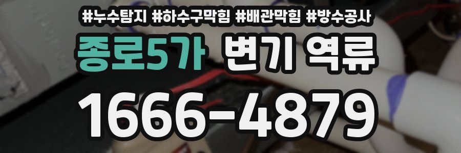 종로5가 변기 역류