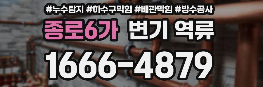 종로6가 변기 역류
